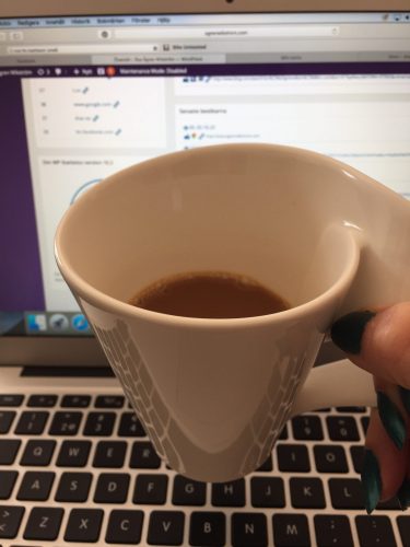 Kaffe vid datorn